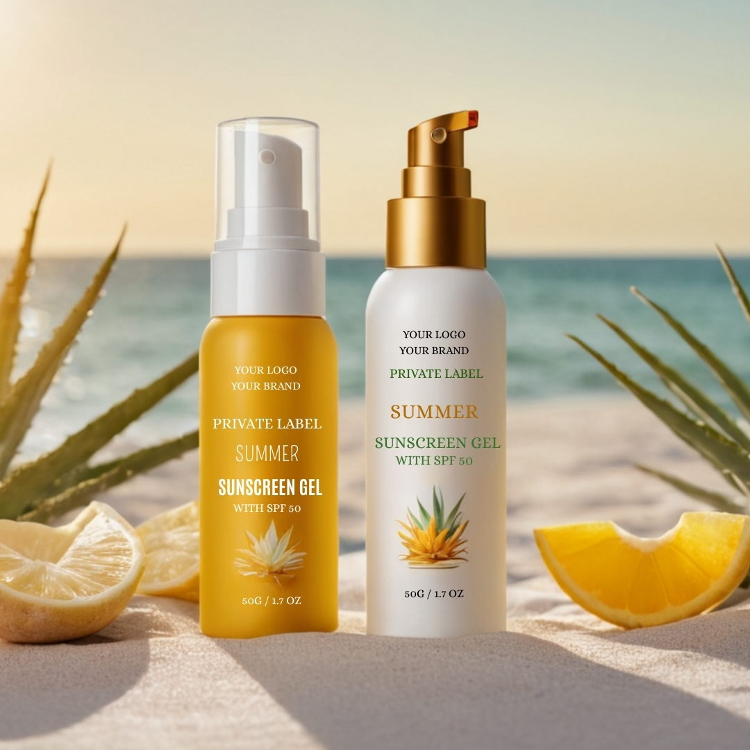 Private-Label-Summer-Sunscreen-Gel-with-SPF 50-manufacturer